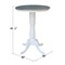 International Concepts Round 30 in Rd Top Pedestal Table, Bar Ht, White/Heather Gray, 30 W, 30 L, 41.1 in H, Wood K05-30RT-6B-2 - alternate 4